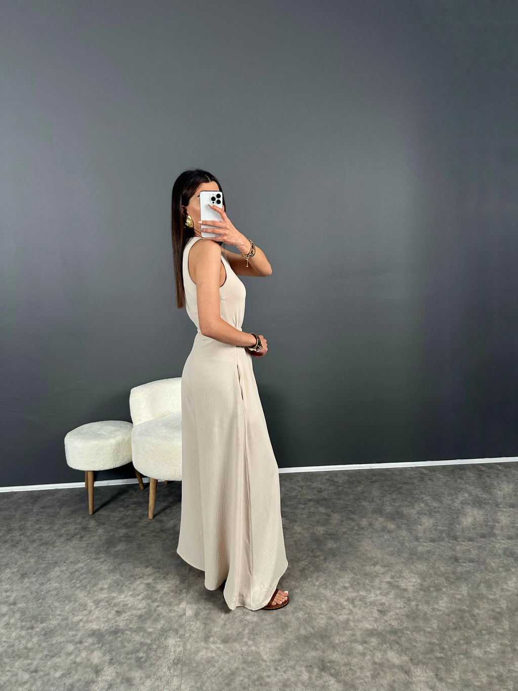 Combinaisons beige pour femmes , ceinture sexy et unicolore.